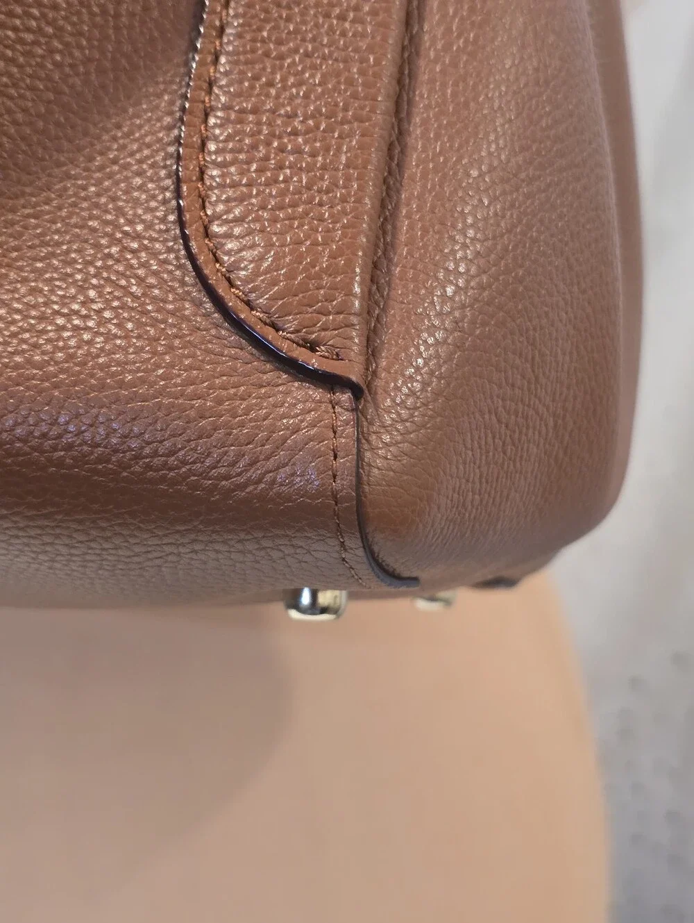 Coach Hadley Hobo Brown Pebbled Leather Shoulder Bag